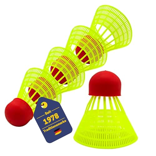 Best Sporting Powerbadmintonbälle Speed Badmintonbälle, gelb, 5 Stück